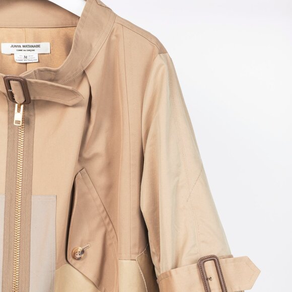Junya Watanabe Comme Des Garcons SS/20 Runway Khaki Patchwork Trench Coat - Picture 6 of 12